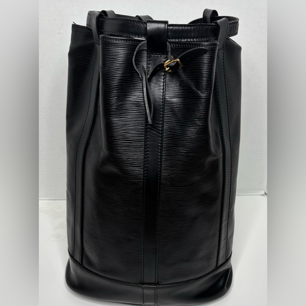 Louis Vuitton Black Leather Backpack
